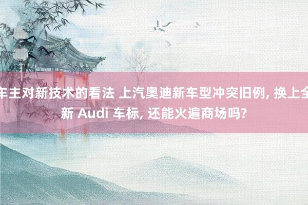 车主对新技术的看法 上汽奥迪新车型冲突旧例, 换上全新 Audi 车标, 还能火遍商场吗?