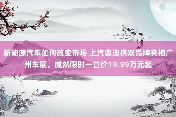 新能源汽车如何改变市场 上汽奥迪携双品牌亮相广州车展，威然限时一口价19.99万元起