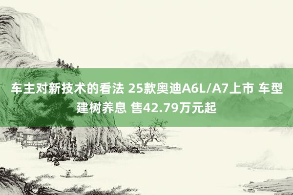 车主对新技术的看法 25款奥迪A6L/A7上市 车型建树养息 售42.79万元起