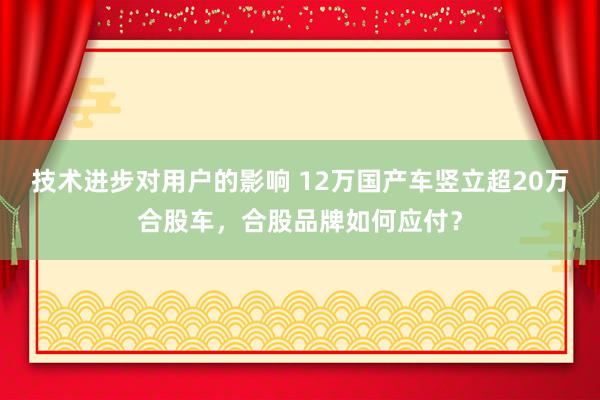 技术进步对用户的影响 12万国产车竖立超20万合股车，合股品牌如何应付？