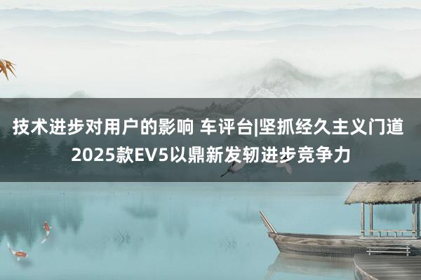 技术进步对用户的影响 车评台|坚抓经久主义门道 2025款EV5以鼎新发轫进步竞争力