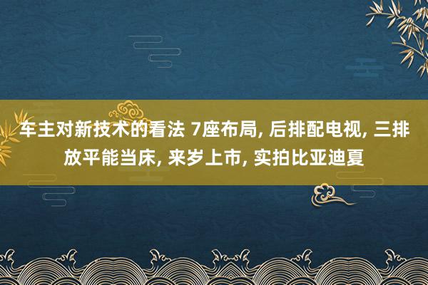 车主对新技术的看法 7座布局, 后排配电视, 三排放平能当床, 来岁上市, 实拍比亚迪夏