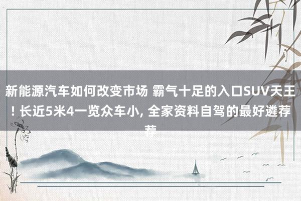 新能源汽车如何改变市场 霸气十足的入口SUV天王! 长近5米4一览众车小, 全家资料自驾的最好遴荐