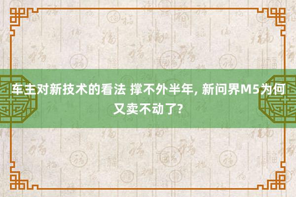 车主对新技术的看法 撑不外半年, 新问界M5为何又卖不动了?