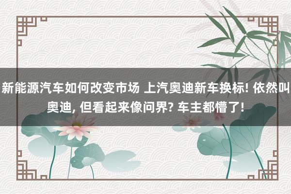 新能源汽车如何改变市场 上汽奥迪新车换标! 依然叫奥迪, 但看起来像问界? 车主都懵了!