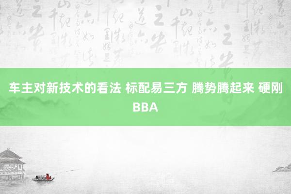 车主对新技术的看法 标配易三方 腾势腾起来 硬刚BBA