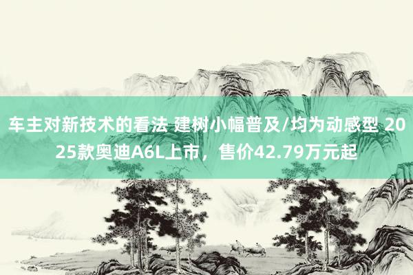 车主对新技术的看法 建树小幅普及/均为动感型 2025款奥迪A6L上市，售价42.79万元起